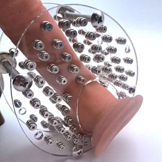 Double Spiked Squisher Board | Acrylic CBT Board | BDSM Sensory Play Accessory | Spiked Pressure Board | Handmade Acrylic Novelty