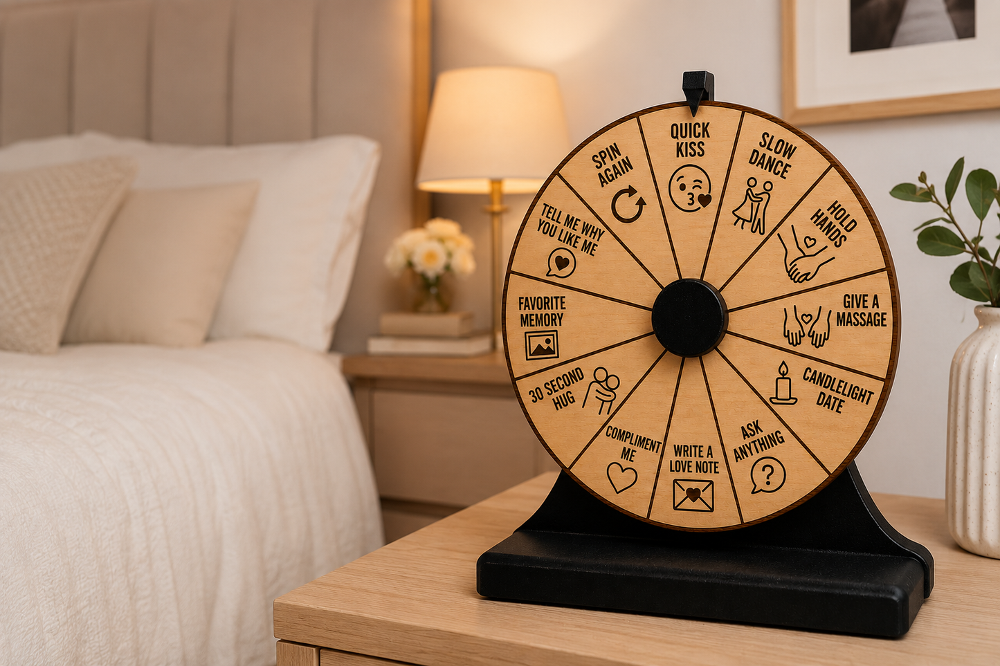 Couples Challenge Spinner Wheel | Date Night Game for Couples | Relationship Conversation Starter | Romantic Gift | Custom Love Wheel