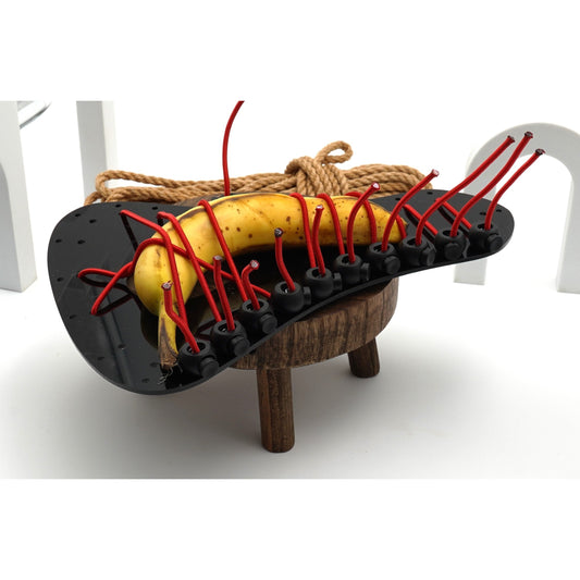 CBT Laced Humbler Board with Bungee Cord Snap Back Enjoy Cock Ball Torture Plastic Humbler Glory Hole Chastity Cage for BDSM MATURE