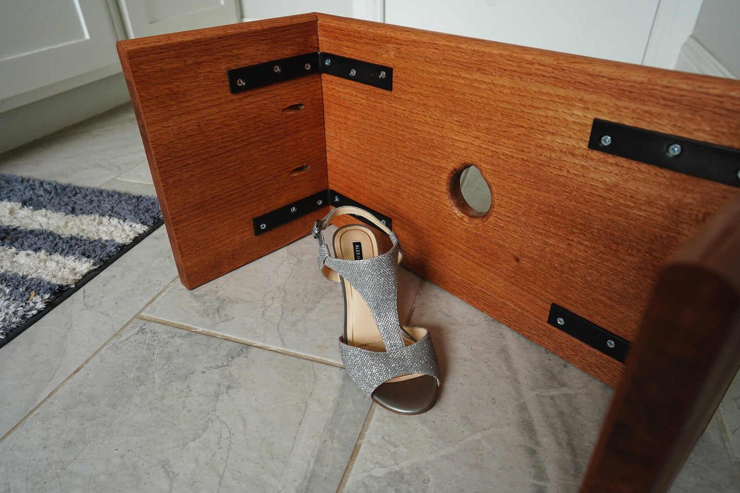 Dominatrix Ballbusting Stand CBT Device for BDSM Play w/ Bondage Furniture