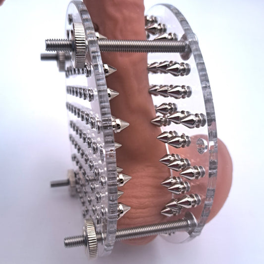 Double Spiked Squisher Board | Acrylic CBT Board | BDSM Sensory Play Accessory | Spiked Pressure Board | Handmade Acrylic Novelty