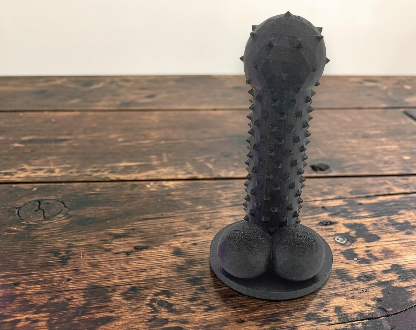 Penis Shaped Spiked Sensory Wand | Black Sparkle | External Sensory Novelty | Adult Novelty Gift | Handmade