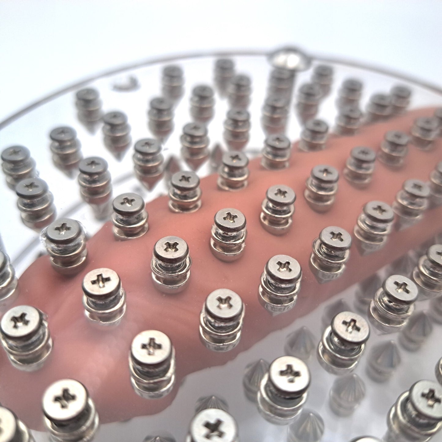 Double Spiked Squisher Board | Acrylic CBT Board | BDSM Sensory Play Accessory | Spiked Pressure Board | Handmade Acrylic Novelty