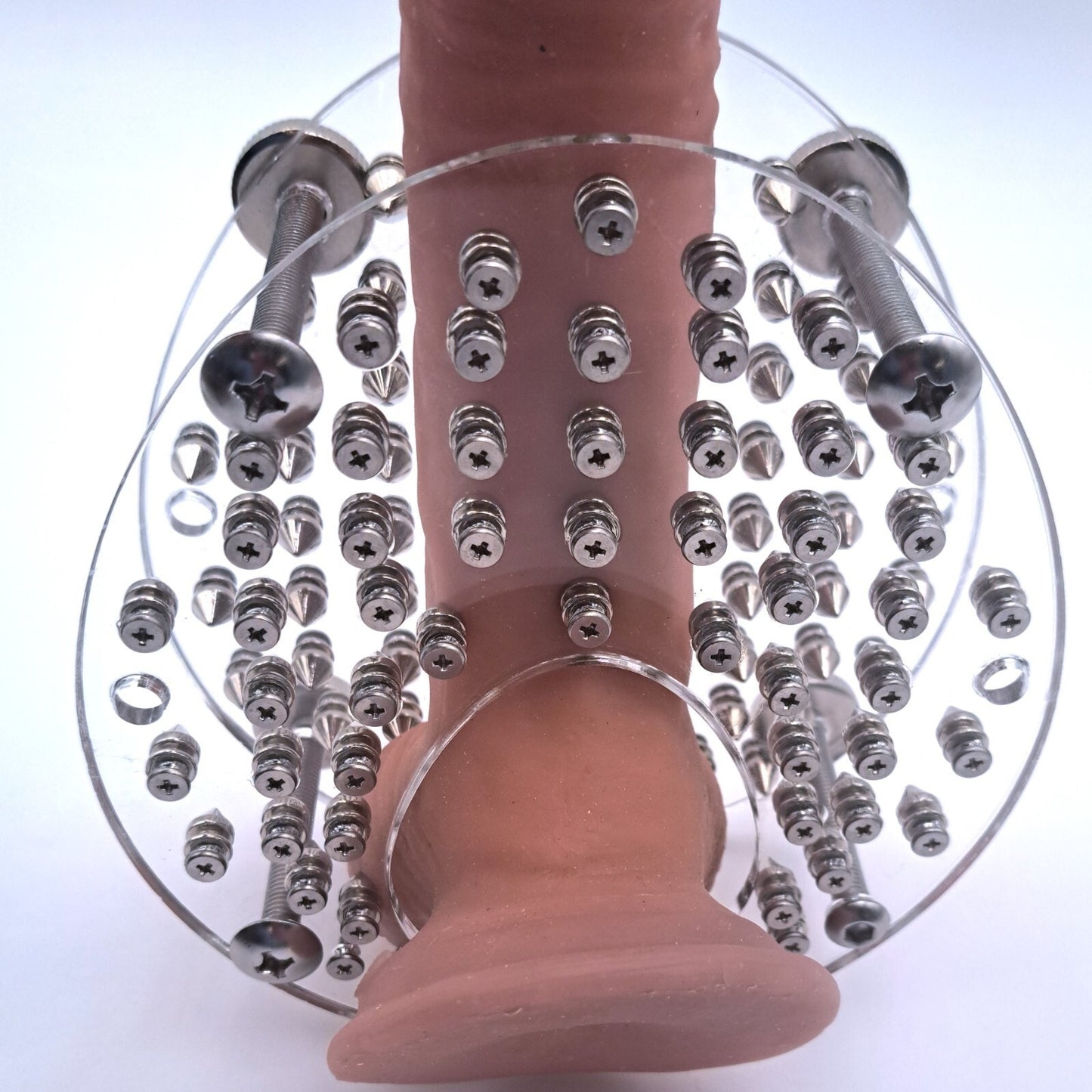 Double Spiked Squisher Board | Acrylic CBT Board | BDSM Sensory Play Accessory | Spiked Pressure Board | Handmade Acrylic Novelty