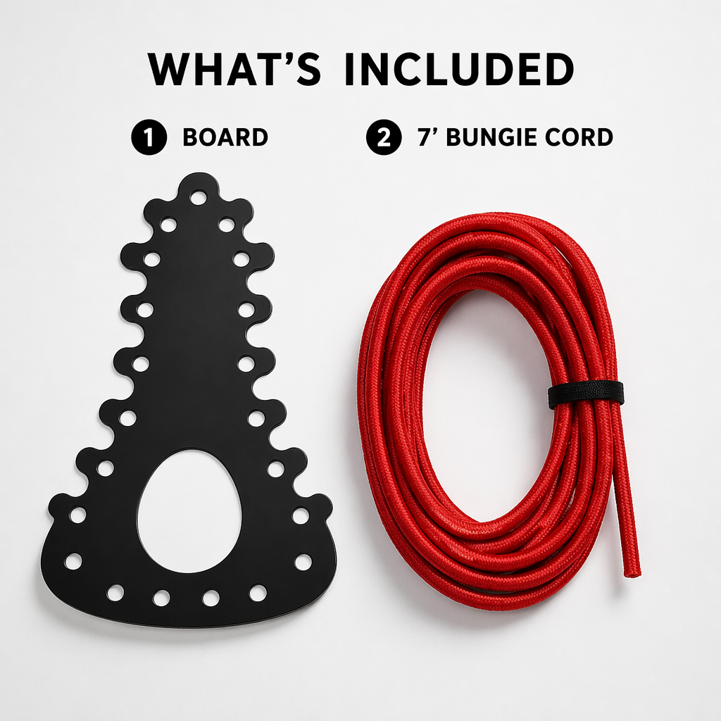 CBT Rope Wrapping Board | Acrylic Humbler Board with Egg-Shaped Opening | Clear or Black | Small & Large Sizes