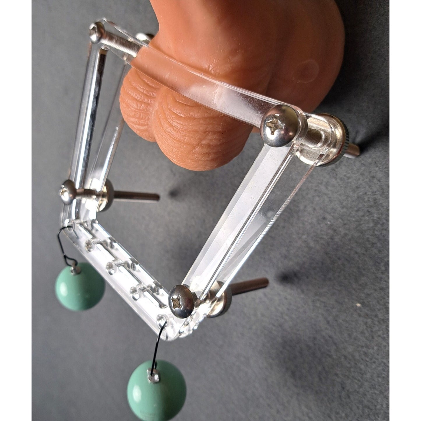 Weighted Ball Splitter CBT Male Bondage Device with Weights & Hook BDSM Toys