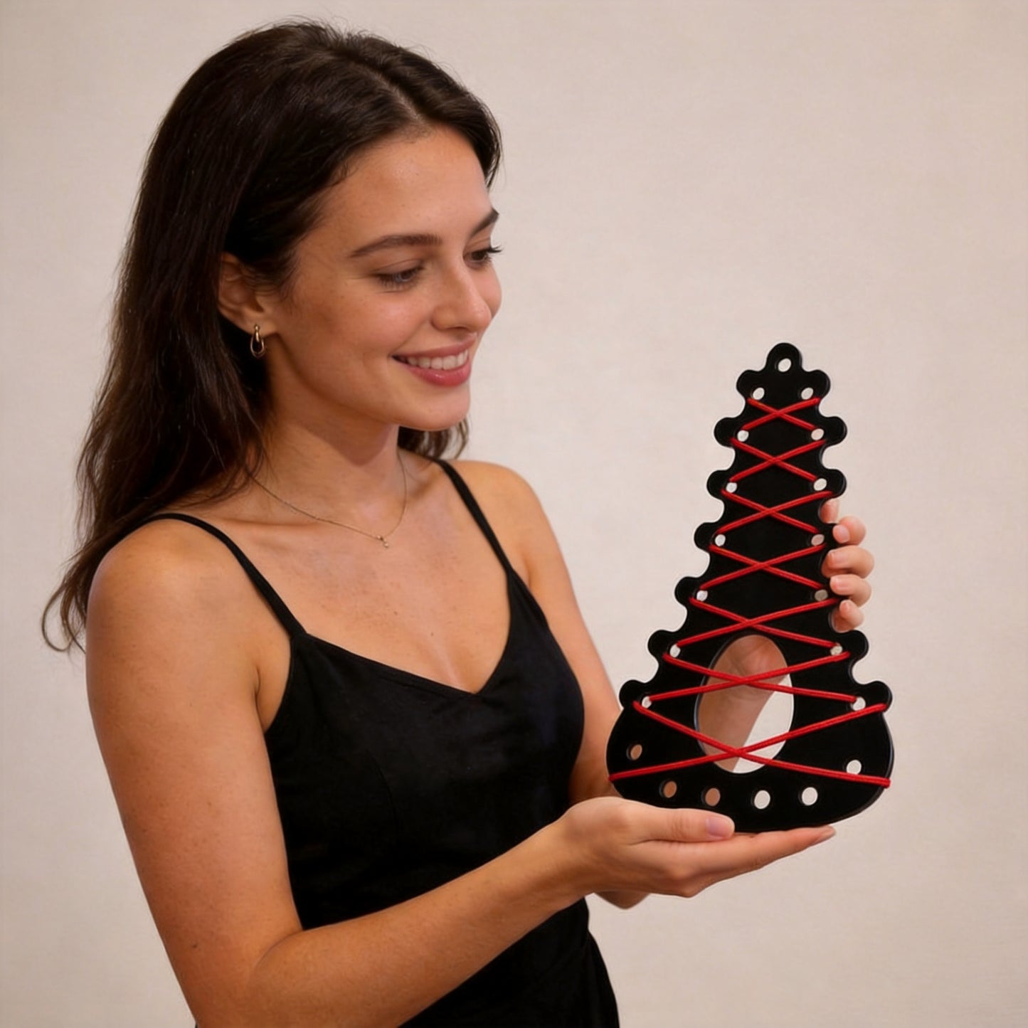CBT Rope Wrapping Board | Acrylic Humbler Board with Egg-Shaped Opening | Clear or Black | Small & Large Sizes