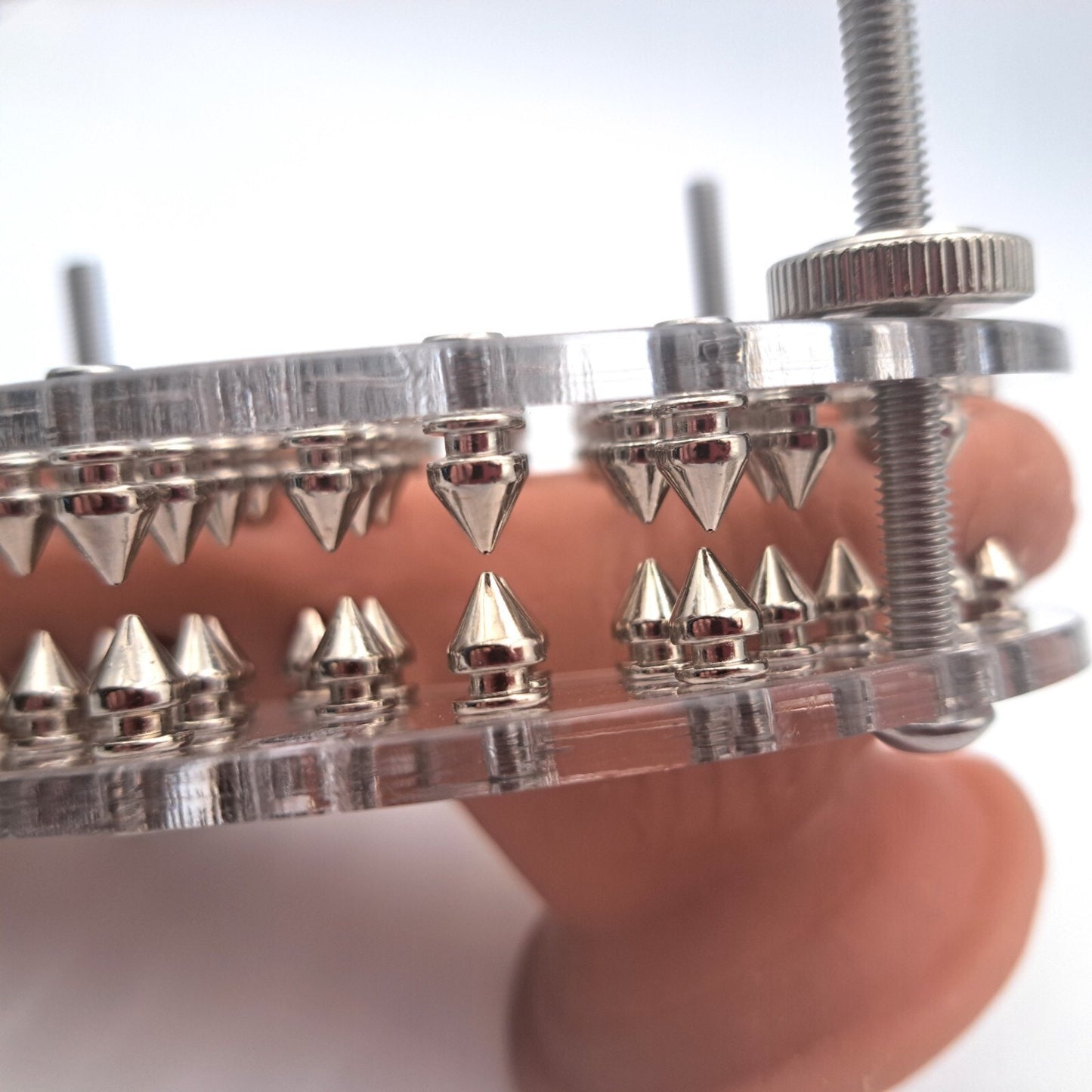 Double Spiked Squisher Board | Acrylic CBT Board | BDSM Sensory Play Accessory | Spiked Pressure Board | Handmade Acrylic Novelty