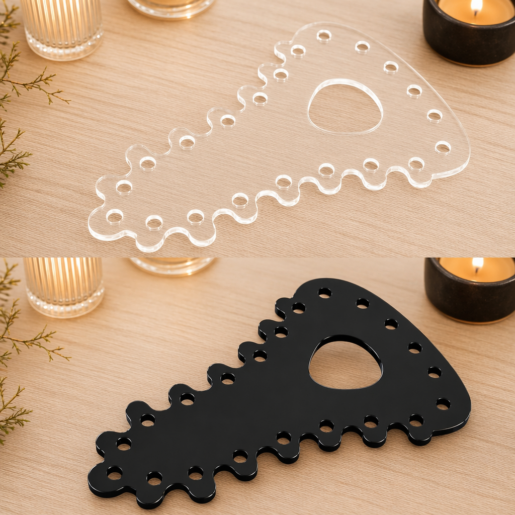 CBT Rope Wrapping Board | Acrylic Humbler Board with Egg-Shaped Opening | Clear or Black | Small & Large Sizes