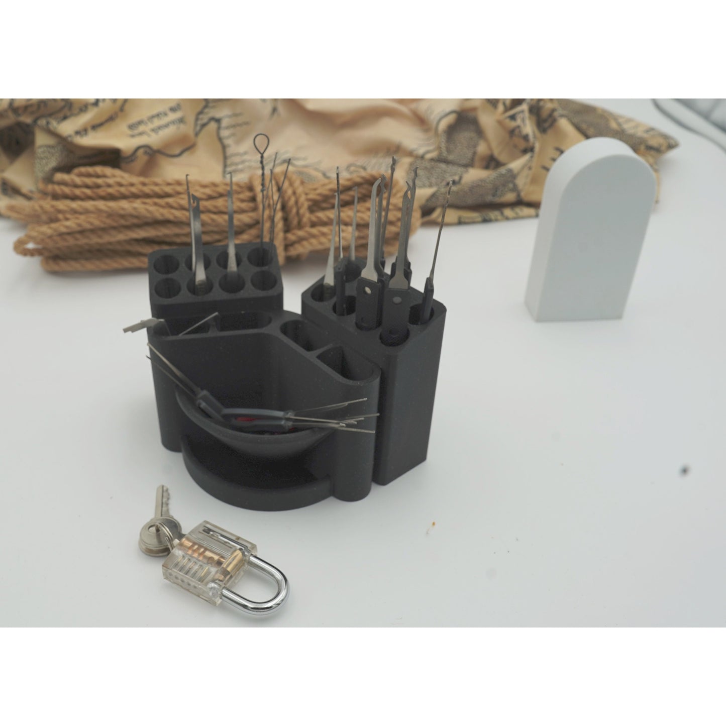 Lock Pick Holder for Lockpicking tools & Locksmiths and Locksport (Lockpicks Not Included). Lockpick Display Stand