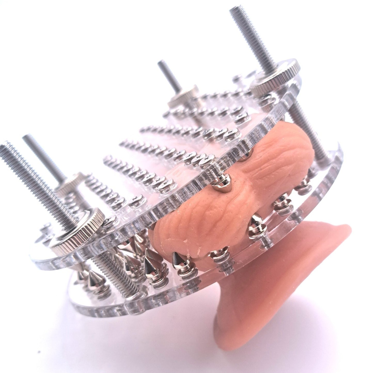Double Spiked Squisher Board | Acrylic CBT Board | BDSM Sensory Play Accessory | Spiked Pressure Board | Handmade Acrylic Novelty