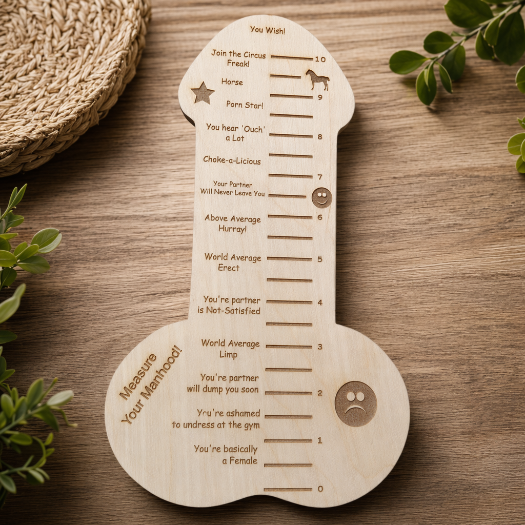 Penis Ruler Measuring Stick Femdom Humiliation for Measuring Dick Size Ruler Gag Gifts Bachelorette Party