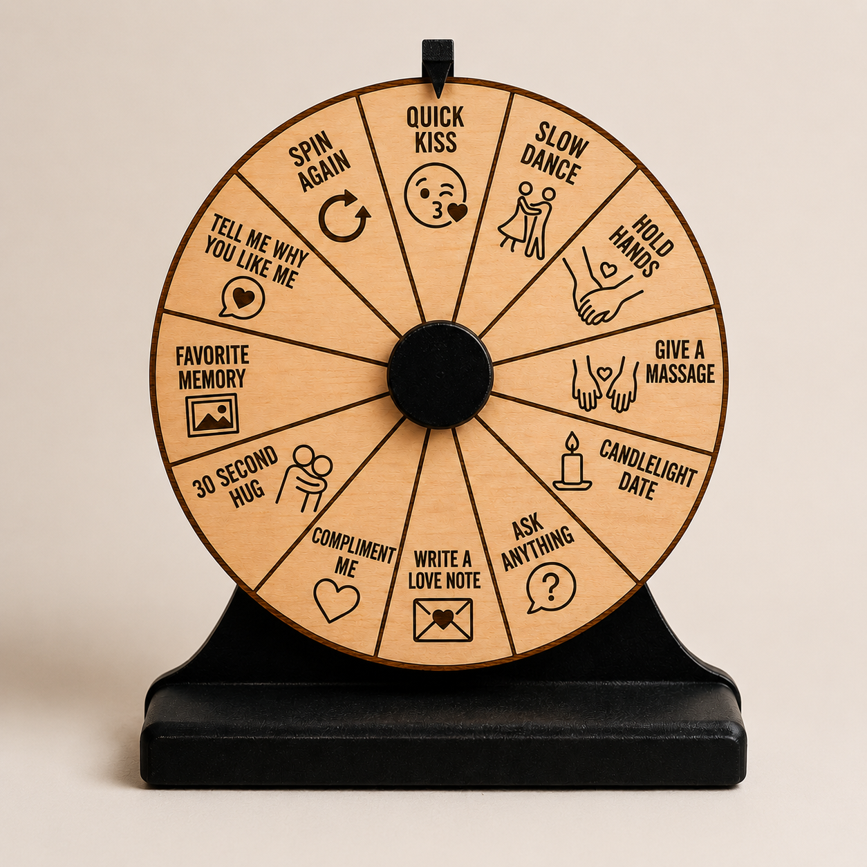 Couples Challenge Spinner Wheel | Date Night Game for Couples | Relationship Conversation Starter | Romantic Gift | Custom Love Wheel