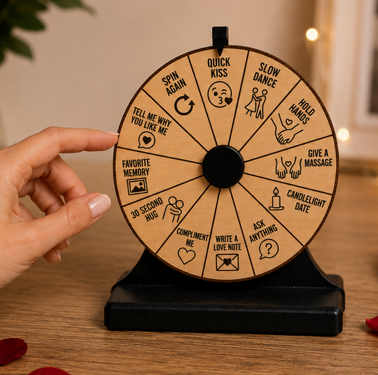 Couples Challenge Spinner Wheel | Date Night Game for Couples | Relationship Conversation Starter | Romantic Gift | Custom Love Wheel