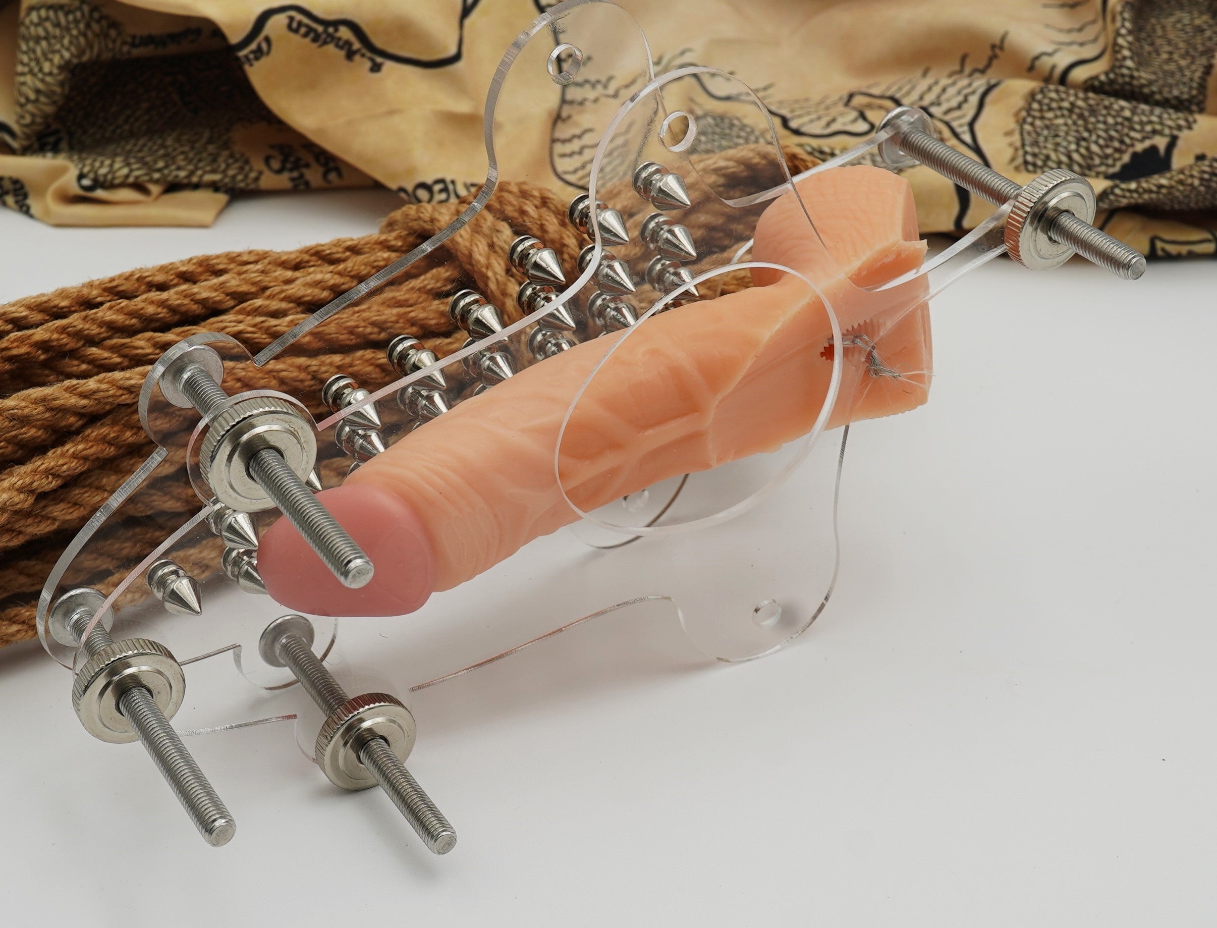CBT Ball Splitter / Spiked or Flat Crusher BDSM Bondage Device | Cocks and Ball Torture