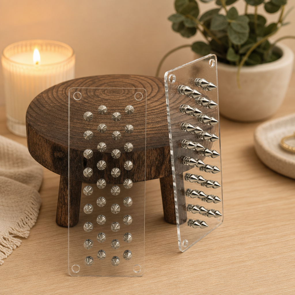 Double Spiked Squisher Board | Acrylic Sensory Play Accessory | Handmade Acrylic Novelty | Adjustable Compression Board | Discreet Shipping