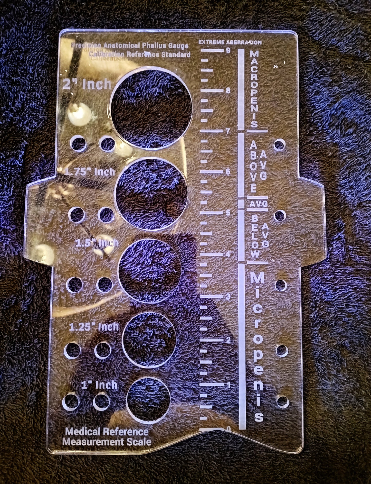 Penis Size Ruler | Funny Gag Gift for Him | Bachelor Party Gift | Adult Novelty Measuring Gauge | Acrylic Engraved Ruler | Couples Joke Gift