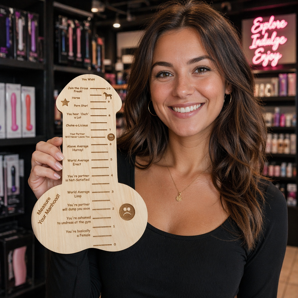 Penis Ruler Measuring Stick Femdom Humiliation for Measuring Dick Size Ruler Gag Gifts Bachelorette Party