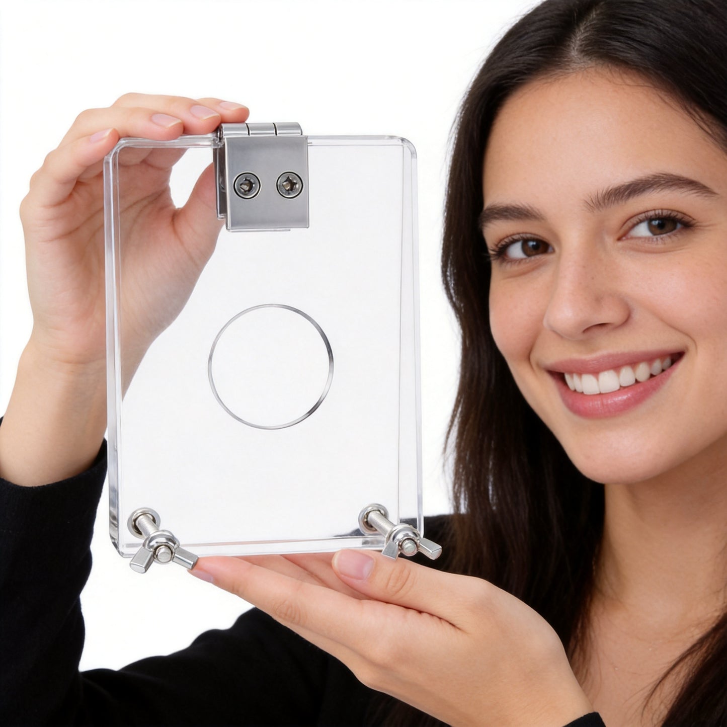 Ball Crusher Plates with Hinge - Adjustable CBT Device with 1/4" Acrylic Plates and Steel Hinge