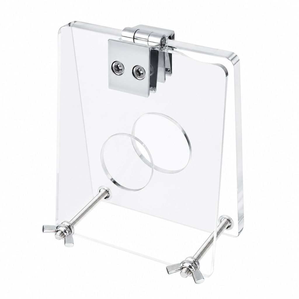 Ball Crusher Plates with Hinge - Adjustable CBT Device with 1/4" Acrylic Plates and Steel Hinge