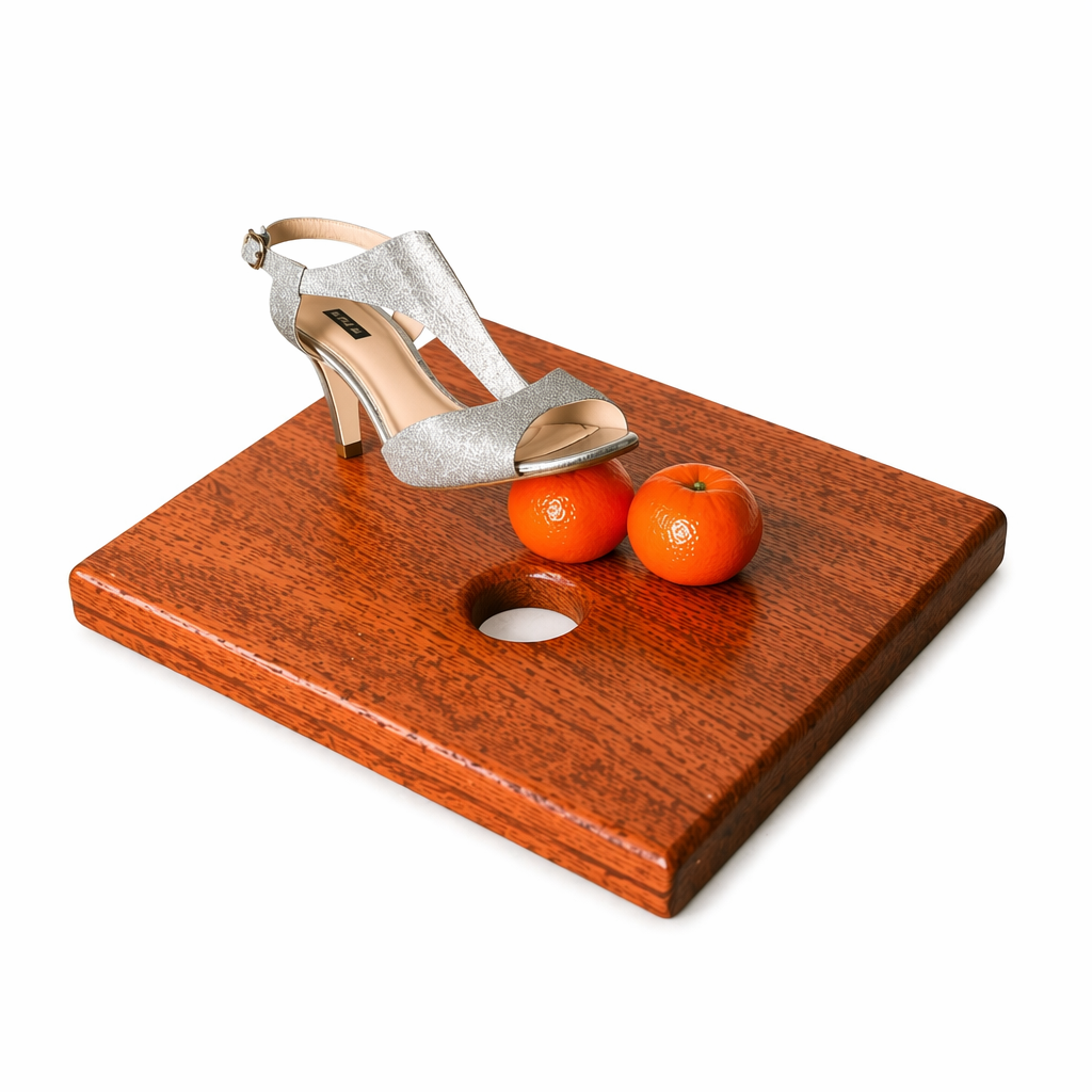 Handmade Solid Pine CBT Wood Board with Egg-Shaped Center Opening