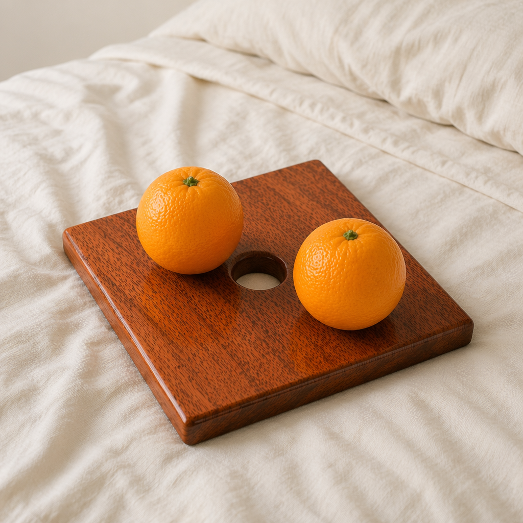 Handmade Solid Pine CBT Wood Board with Egg-Shaped Center Opening