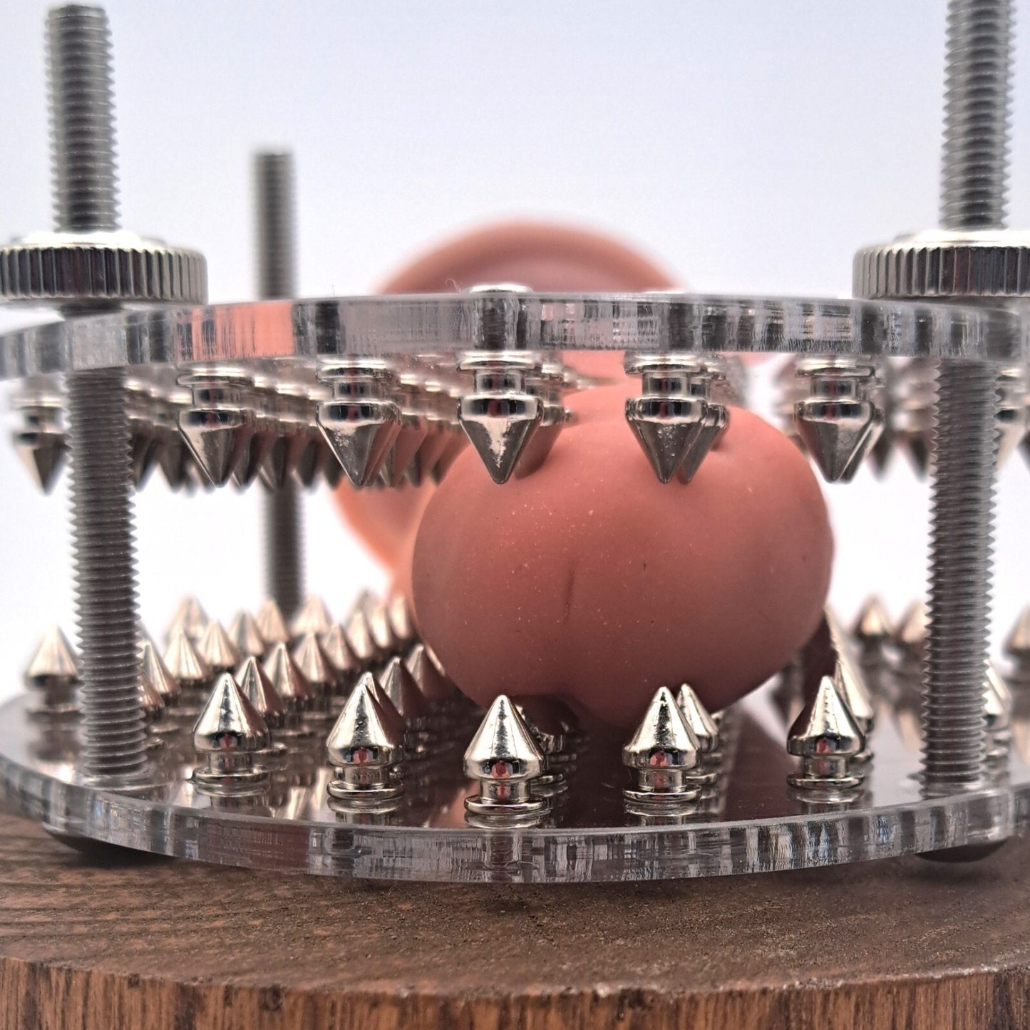 Oval Spiked Squisher Board | Acrylic CBT Accessory | BDSM Sensory Play Board | Handmade Acrylic Novelty | Discreet Shipping