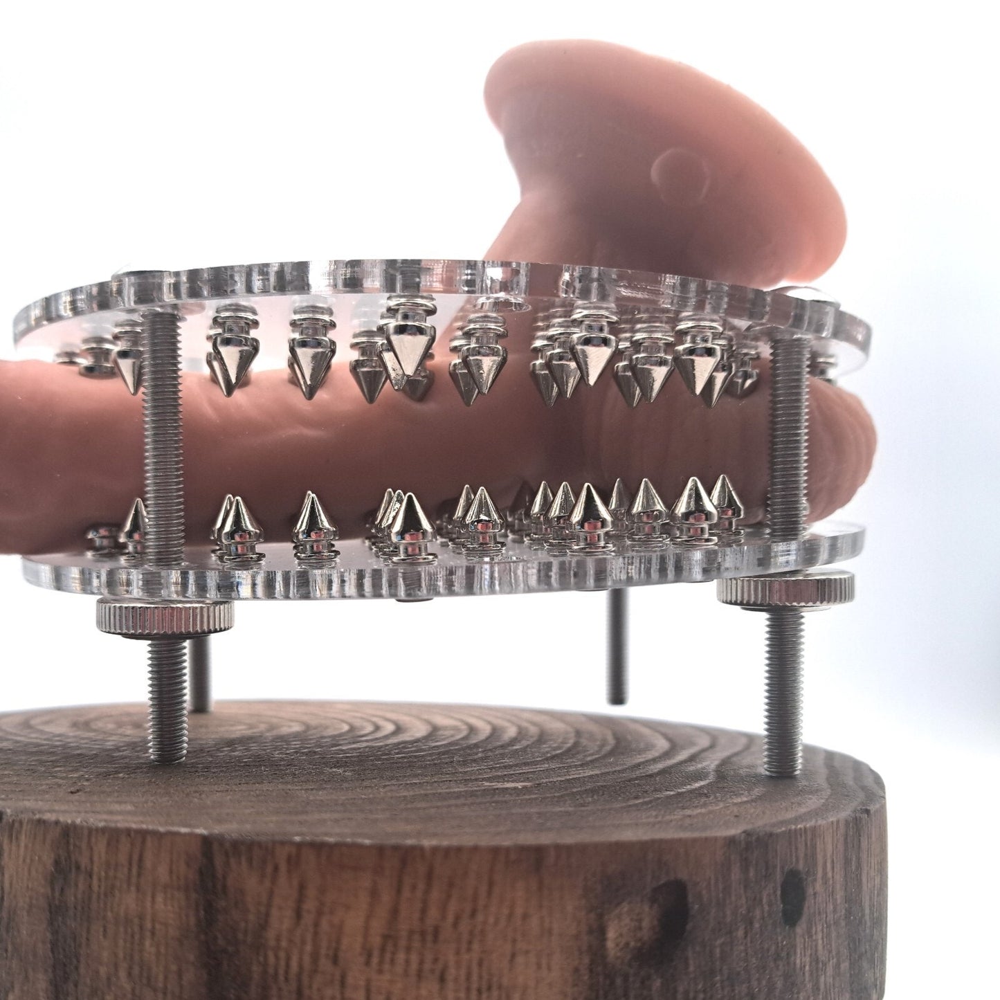 Double Spiked Squisher Board | Acrylic CBT Board | BDSM Sensory Play Accessory | Spiked Pressure Board | Handmade Acrylic Novelty