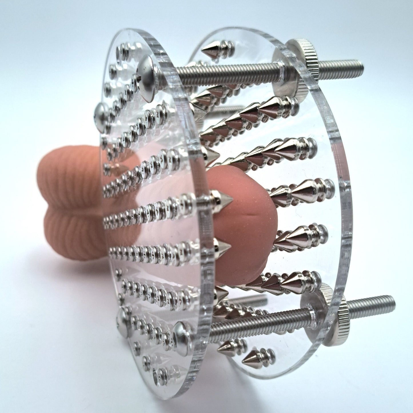 Oval Spiked Squisher Board | Acrylic CBT Accessory | BDSM Sensory Play Board | Handmade Acrylic Novelty | Discreet Shipping
