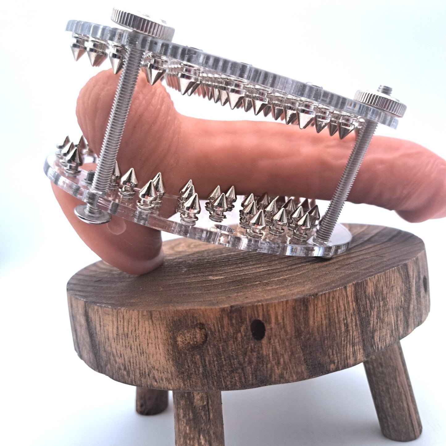 Double Spiked Squisher Board | Acrylic CBT Board | BDSM Sensory Play Accessory | Spiked Pressure Board | Handmade Acrylic Novelty