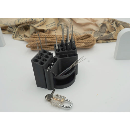 Lock Pick Holder for Lockpicking tools & Locksmiths and Locksport (Lockpicks Not Included). Lockpick Display Stand