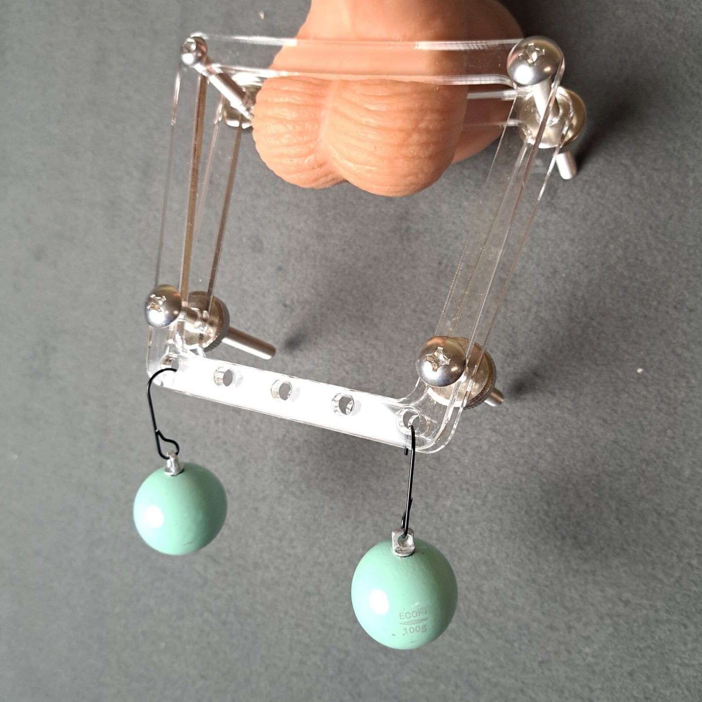 Weighted Ball Splitter CBT Male Bondage Device with Weights & Hook BDSM Toys