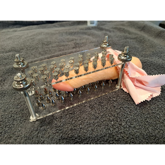 CBT Spiked Crusher Plates for Cock Toy BDSM Bondage Device | Cocks and Ball Torture Bedroom Toy Ball Squisher | Mature