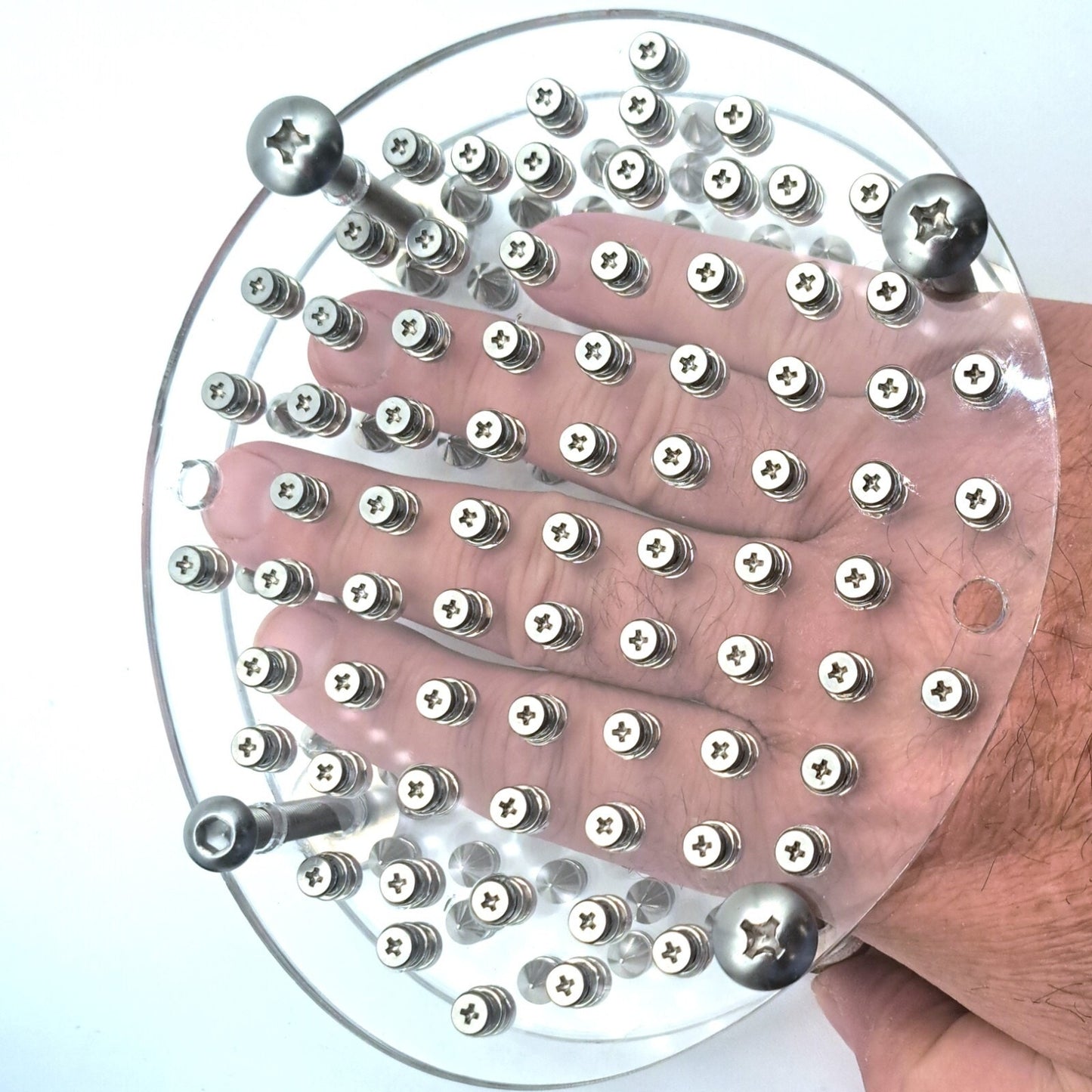 Oval Spiked Squisher Board | Acrylic CBT Accessory | BDSM Sensory Play Board | Handmade Acrylic Novelty | Discreet Shipping