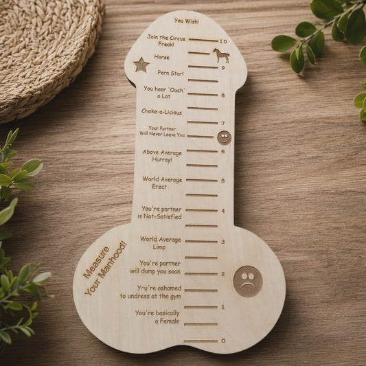 Penis Ruler Measuring Stick Femdom Humiliation for Measuring Dick Size Ruler Gag Gifts Bachelorette Party