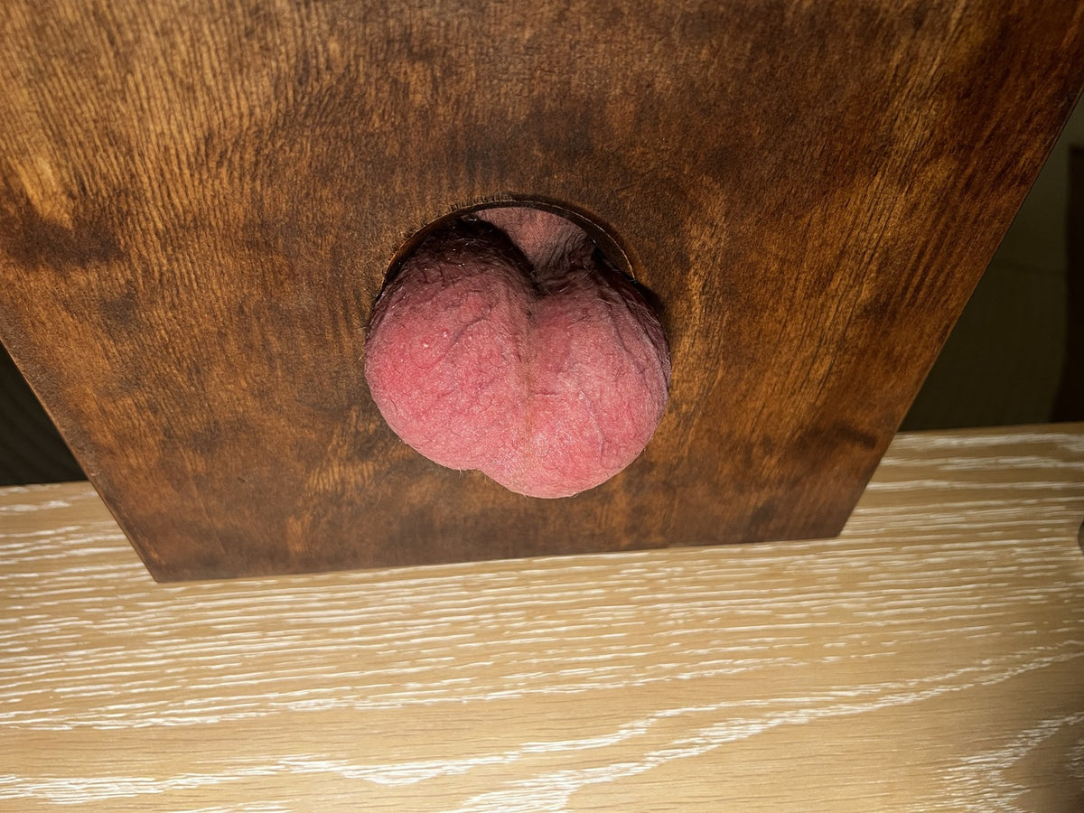 Handmade Solid Pine CBT Wood Board with Egg-Shaped Center Opening
