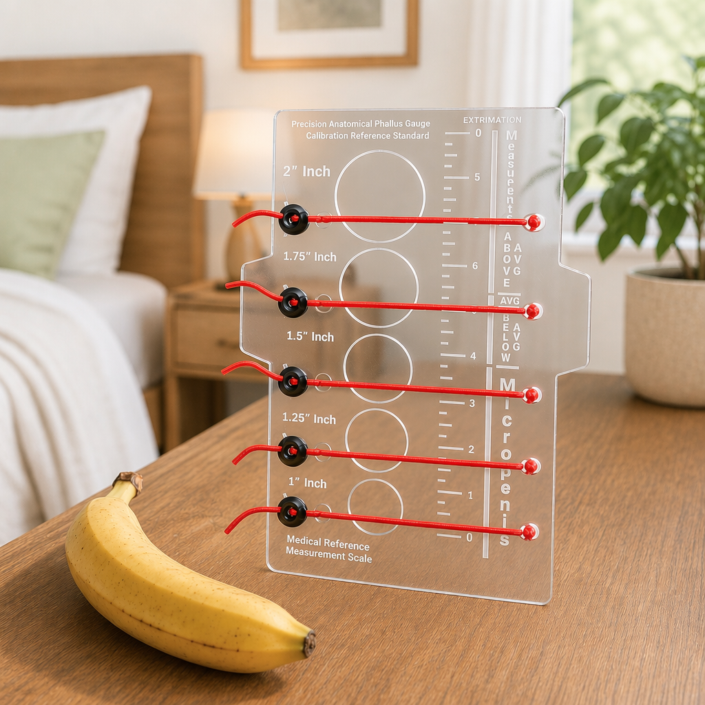 Penis Size Ruler | Funny Gag Gift for Him | Bachelor Party Gift | Adult Novelty Measuring Gauge | Acrylic Engraved Ruler | Couples Joke Gift