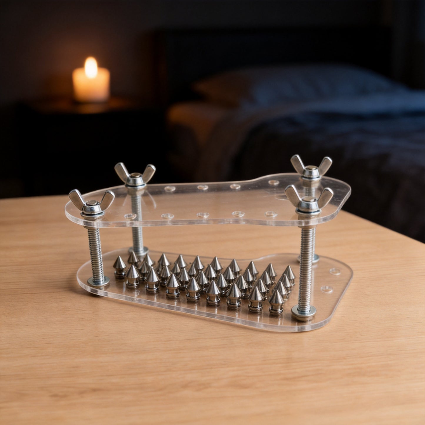 CBT Male Bondage Toy Spiked Crusher Bondage w Hand Screws Cock & Ball Torture