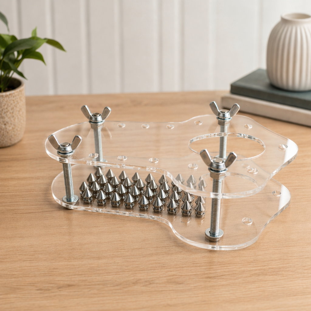 CBT Male Bondage Toy Spiked Crusher Bondage w Hand Screws Cock & Ball Torture