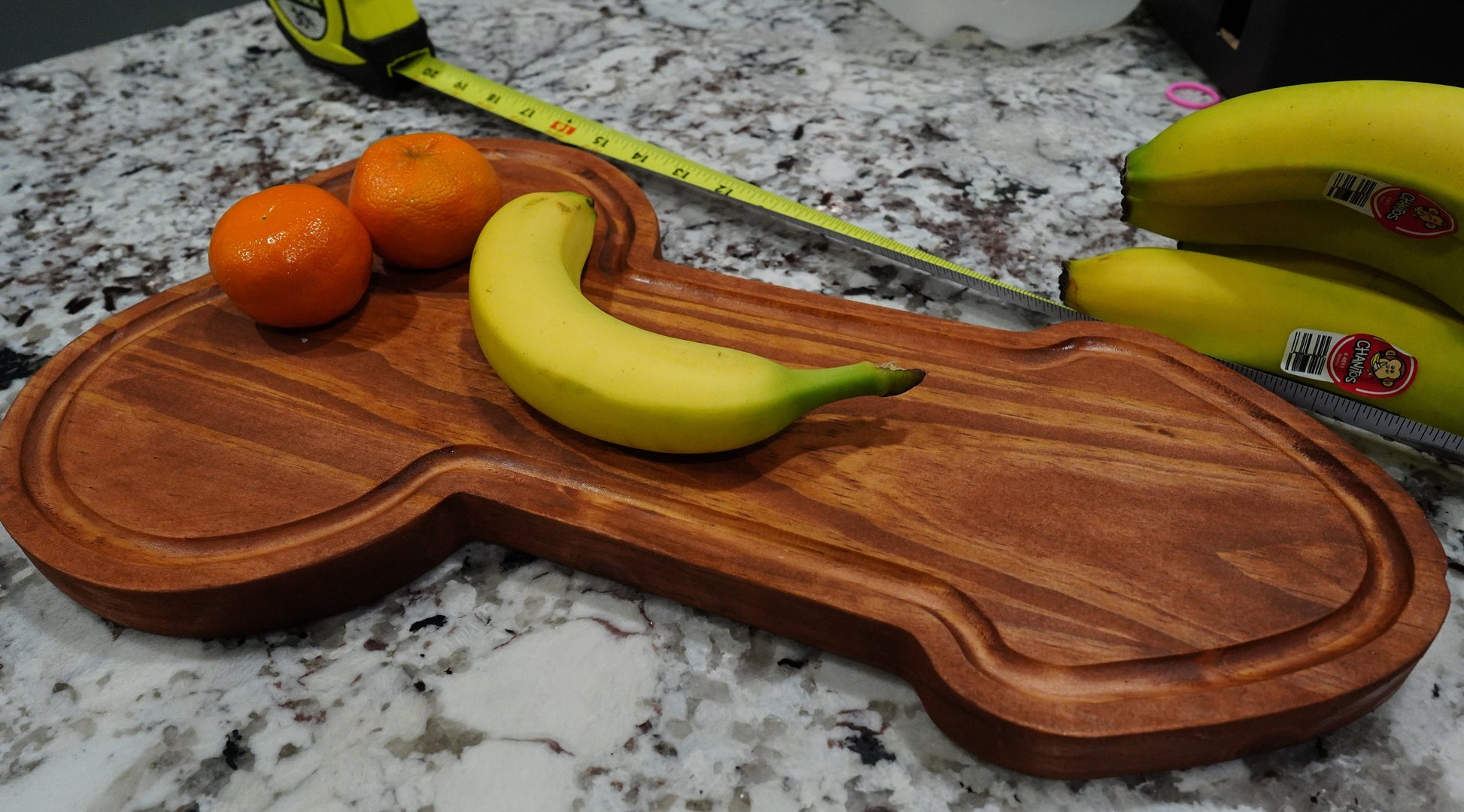 Penish shaped cutting board serving tray.