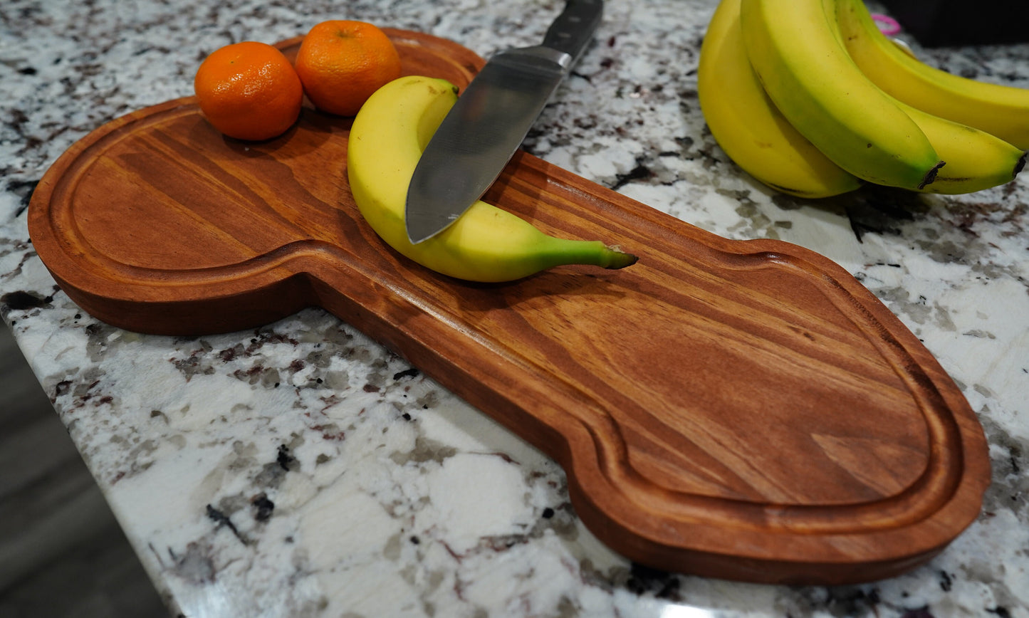 Penish shaped cutting board serving tray.