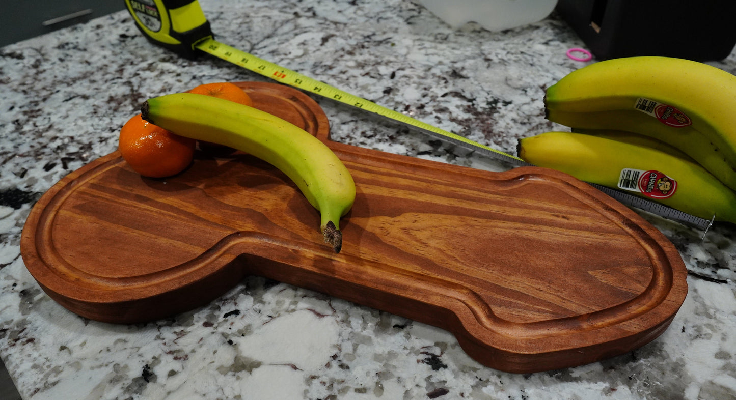 Penish shaped cutting board serving tray.